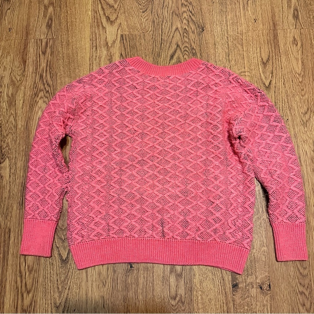 Bobo Choses Pink Knitted Long Sleeve Crewneck Soft Yarn Sweater Medium - Picture 3 of 9